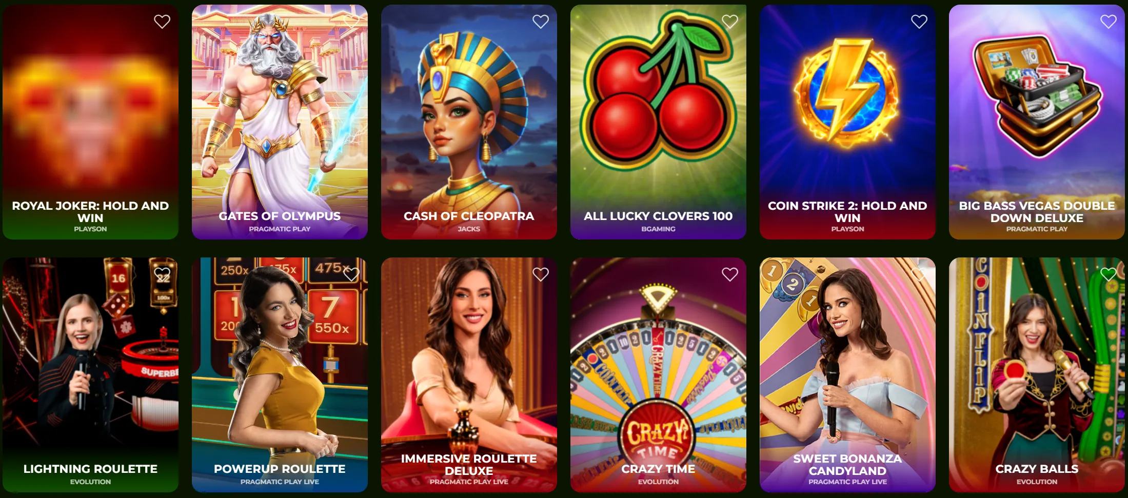 leprezone casino top games